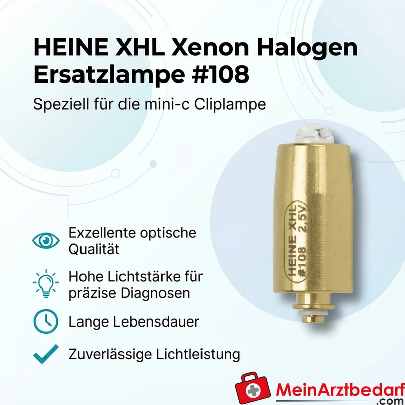 HEINE XHL Xenon-Halogen Ersatzlampe #108 für mini-c Cliplampe