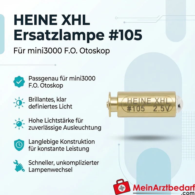 HEINE XHL Xenon-Halogen Ersatzlampe 105 für mini3000 F.O. Otoskop