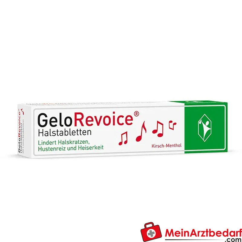 GeloRevoice Halstabletten Kirsch‑Menthol mit Hyaluronsäure 20 Stück