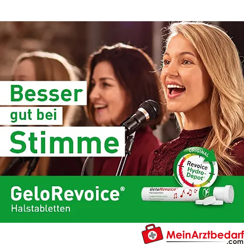 GeloRevoice Halstabletten Kirsch‑Menthol mit Hyaluronsäure 20 Stück