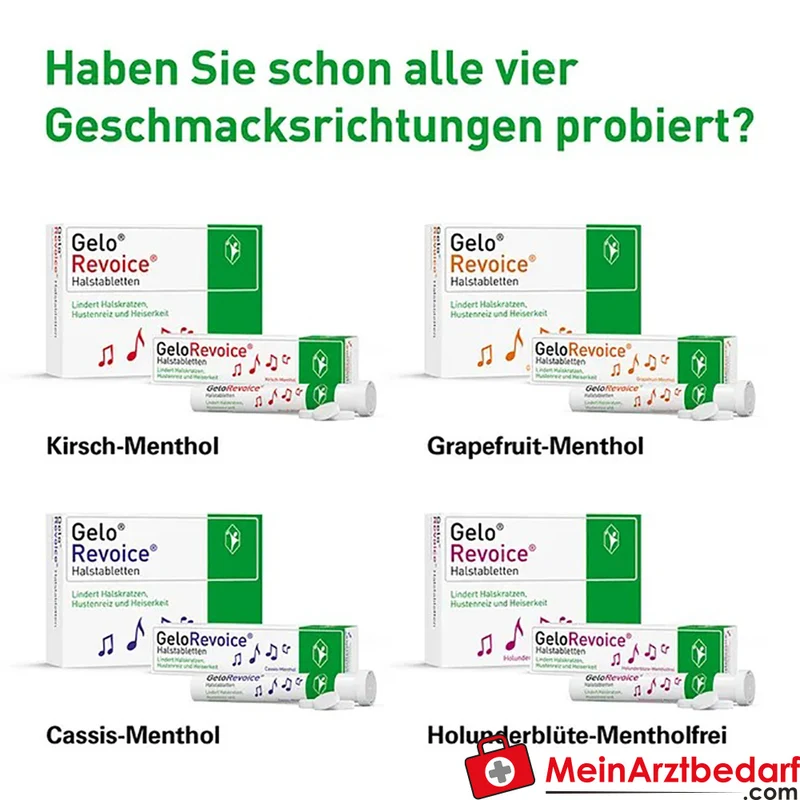 GeloRevoice Halstabletten Kirsch‑Menthol mit Hyaluronsäure 20 Stück