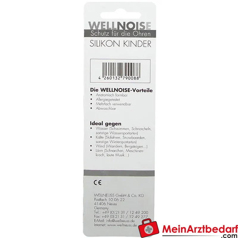 WELLNOISE Ohrenstopfen Kinder Silikon/Weichschaum Blister 8 Stück