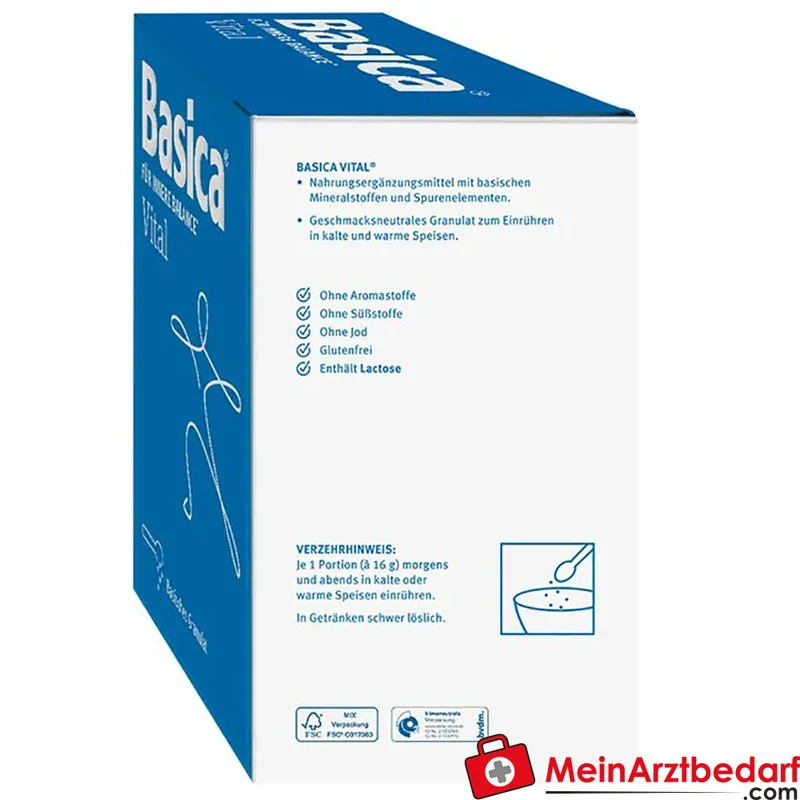 Basica Vital basisches Granulat Calcium Magnesium Zink 800 g