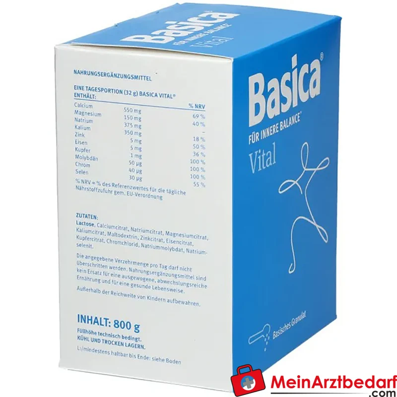 Basica Vital basisches Granulat Calcium Magnesium Zink 800 g