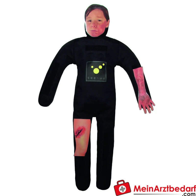 TEE-UU CRASH JUNIOR Übungspuppe 110 cm schwarz, befüllbar bis 30 kg