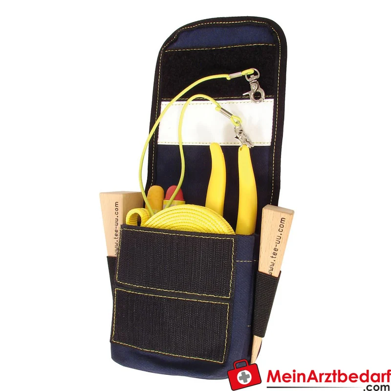 TEE-UU PROFI Holster Vario-Doppelschlaufen Feuerwehr 370G TEC, blau, 12,5×15×6 cm