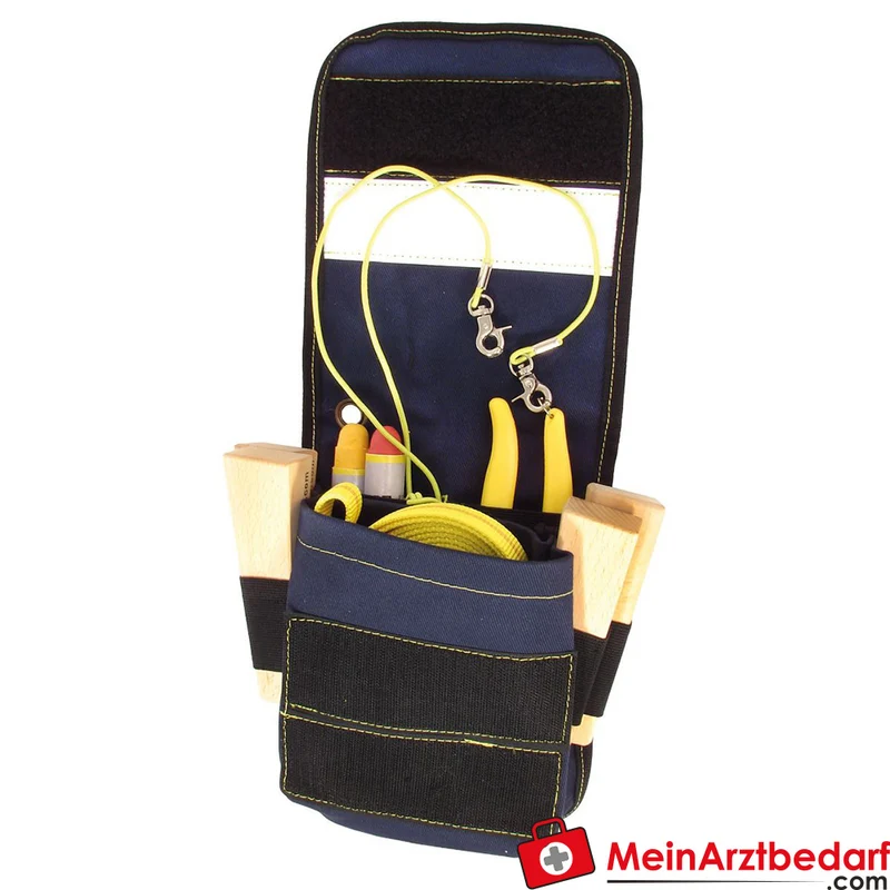 TEE-UU MASTER Holster extra groß blau für Atemschutzgeräteträger VARIO-Befestigung 50 mm Reflexstreifen