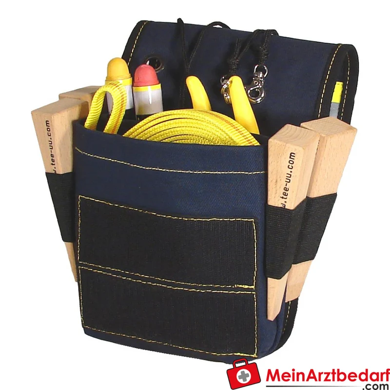 TEE-UU MASTER Holster extra groß blau für Atemschutzgeräteträger VARIO-Befestigung 50 mm Reflexstreifen