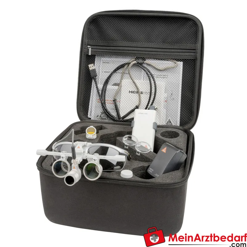 HEINE LoupeLight2 HR 2,5x Binokularlupe 520 mm mit S-Frame und mPack mini