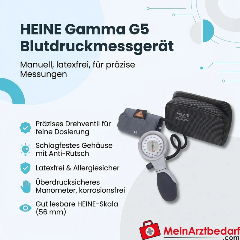 HEINE Gamma G5 manuell Blutdruckmessgerät, Kindermanschette, latexfrei