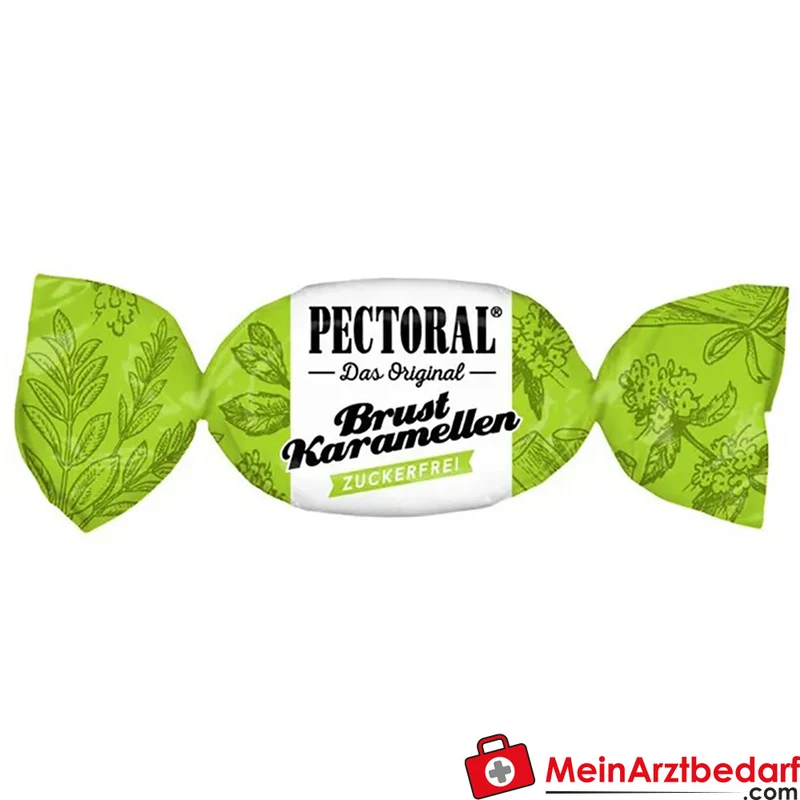Pectoral Brust-Karamellen zuckerfrei mit Menthol Lutschpastillen 57 g