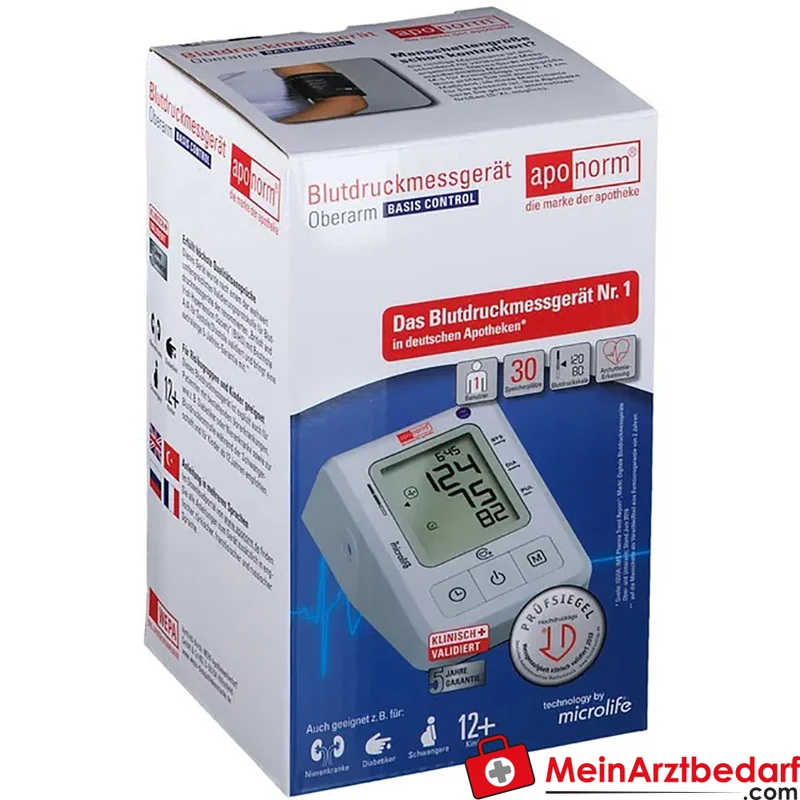 aponorm Basis Control Oberarm-Blutdruckmessgerät Gr. M–L, 1 St.