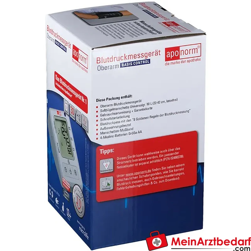 aponorm Basis Control Oberarm-Blutdruckmessgerät Gr. M–L, 1 St.