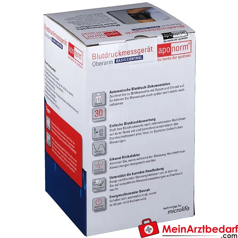 aponorm Basis Control Oberarm-Blutdruckmessgerät Gr. M–L, 1 St.