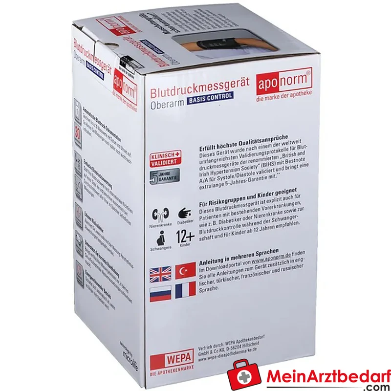 aponorm Basis Control Oberarm-Blutdruckmessgerät Gr. M–L, 1 St.