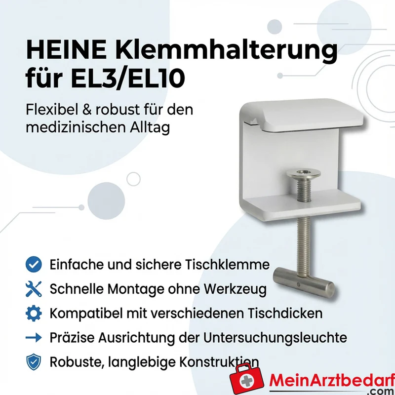 HEINE Klemmhalterung Tischmontage für EL3/EL10 LED-Untersuchungsleuchte