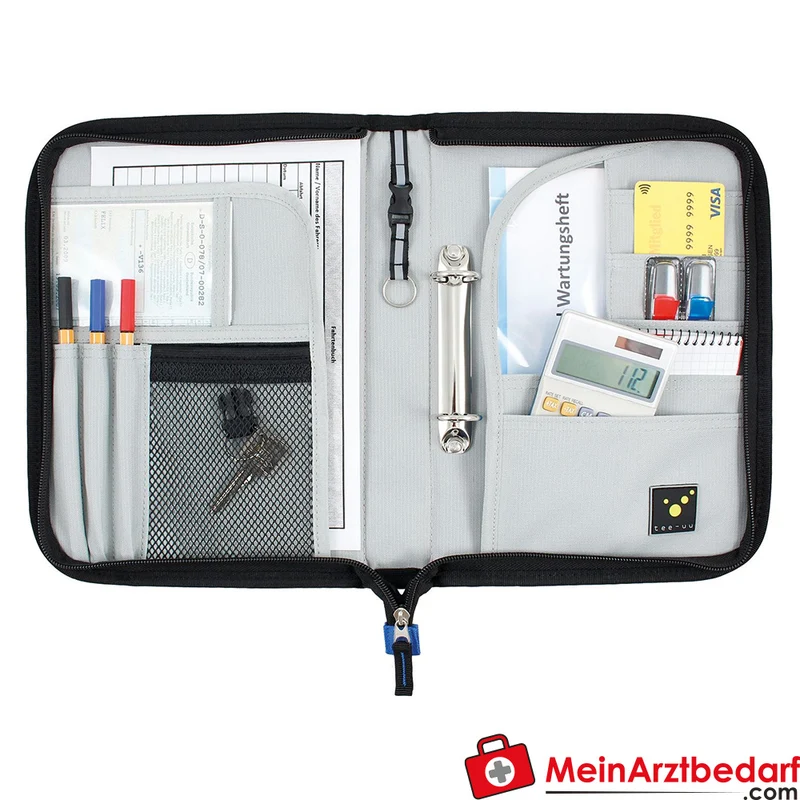 TEE-UU TRIP Organizer DIN A5 Fahrtenbuchmappe 20×28×4 cm 600D Polyester
