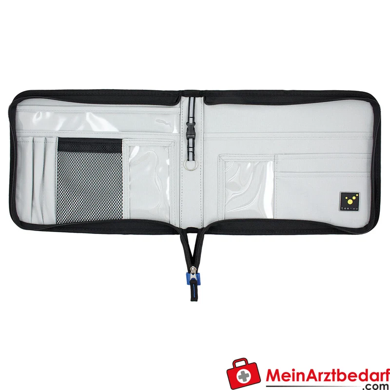 TEE-UU TOUR Fahrtenbuchmappe DIN A5 quer, Organizer 600D Polyester Schwarz