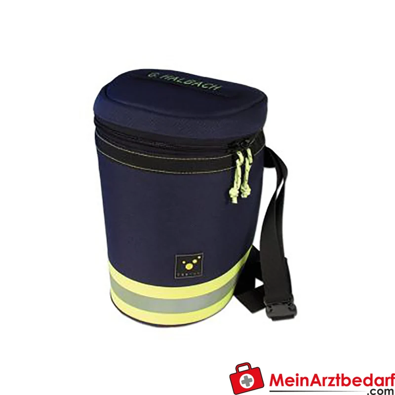 TEE-UU RESPI Atemschutzmasken-Behälter gepolstert blau mit Brillenetui und verstellbarem Trageriemen