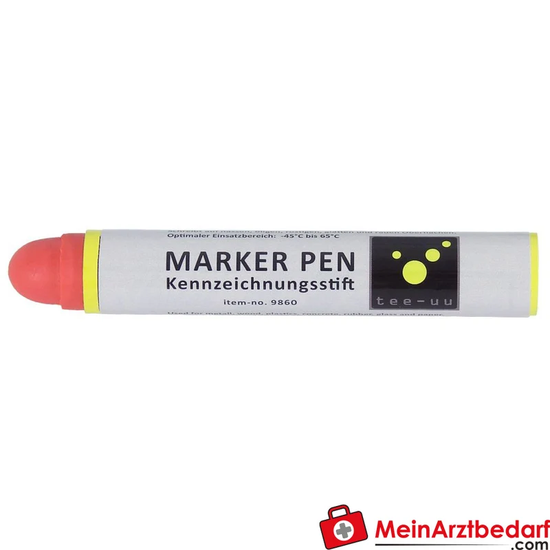 TEE-UU Marker Pen Kennzeichnungsstift Rot, wischfest, -45°C bis +65°C