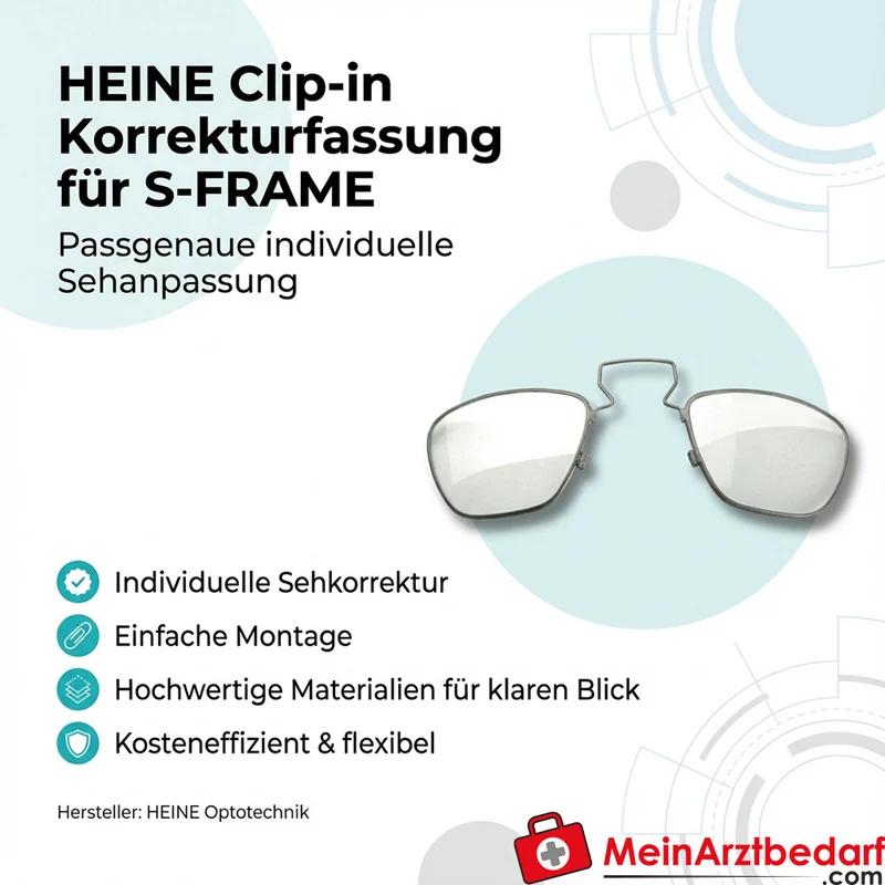 HEINE Clip-in Korrekturfassung für S-FRAME kompatibel mit Korrekturgläsern