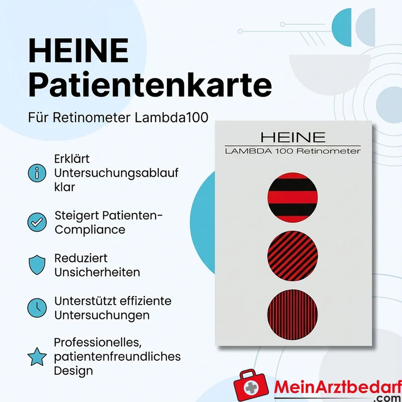 HEINE Patientenkarte für Retinometer Lambda100 Patienteninformationskarte