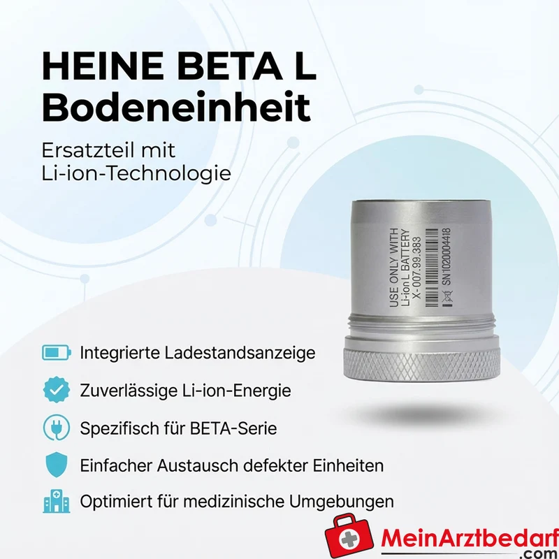 HEINE BETA L Bodeneinheit Li‑ion Ersatzteil mit Ladestandsanzeige