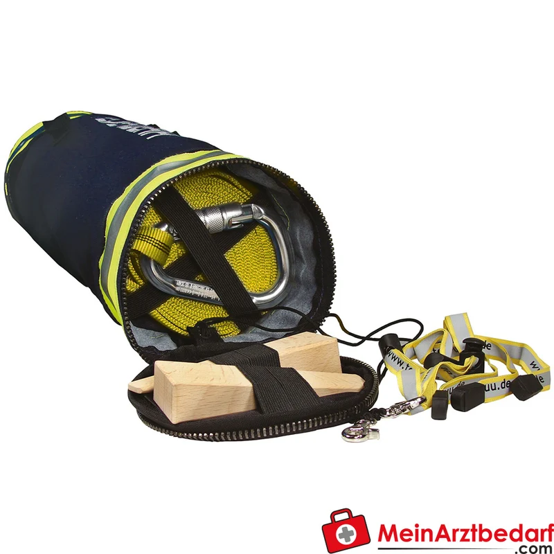 TEE-UU KOMBI XL Leinenbeutel Feuerwehr blau, 48 x 15,5 cm, reflektierend