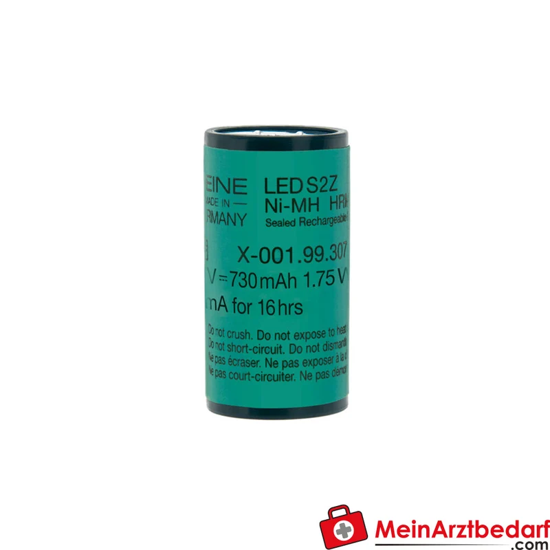 HEINE LED S2Z Ladebatterie 2,5 V NiMH Akku für kurzen F.O. LED Laryngoskopgriff