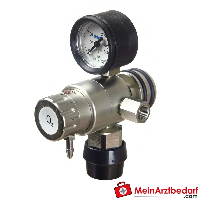 Dräger Alduk IV O2-Druckminderer DIN Anschluss G 3/4" kompatibel mit Oxylog