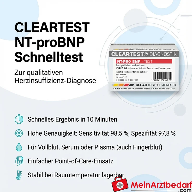 Cleartest NT‑proBNP Schnelltest, 5 Stück