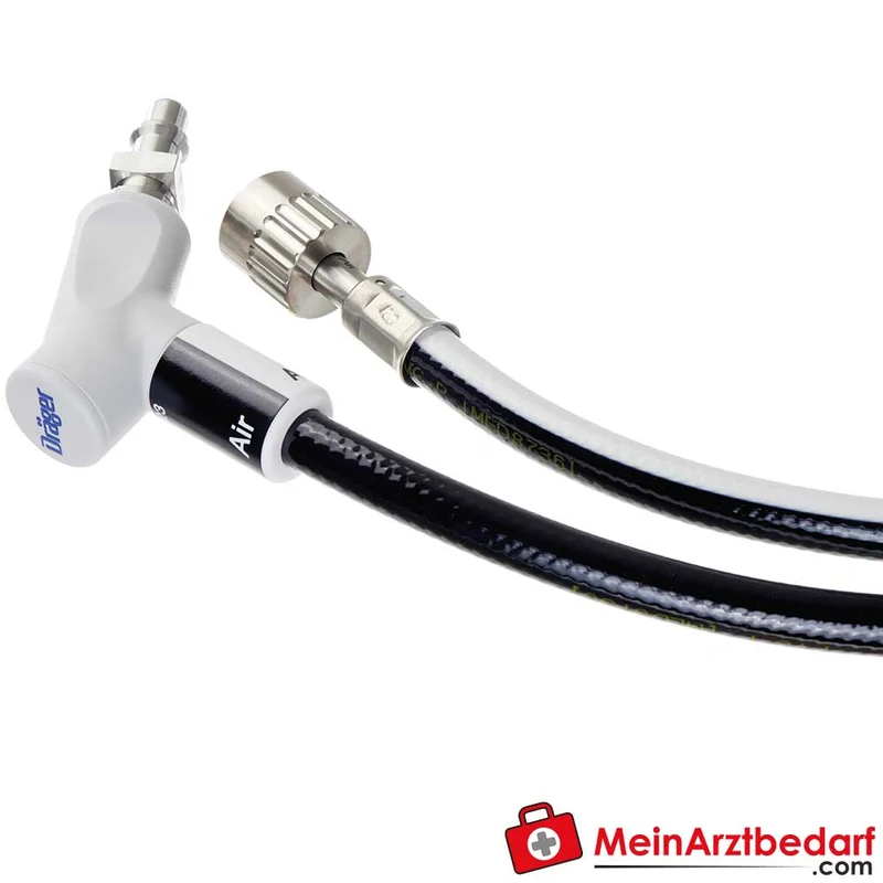 Dräger ZV-Schlauch NIST-Anschluss (EN/Neutral) für O2, AIR, VAC, N2O wiederverwendbar 0,9/1,5/3/5 m