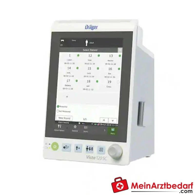 Dräger Vista 120 SC Patientenmonitor SpotCheck 8 Zoll Touchdisplay SpO2 NIBP mobil Akku 240 Min
