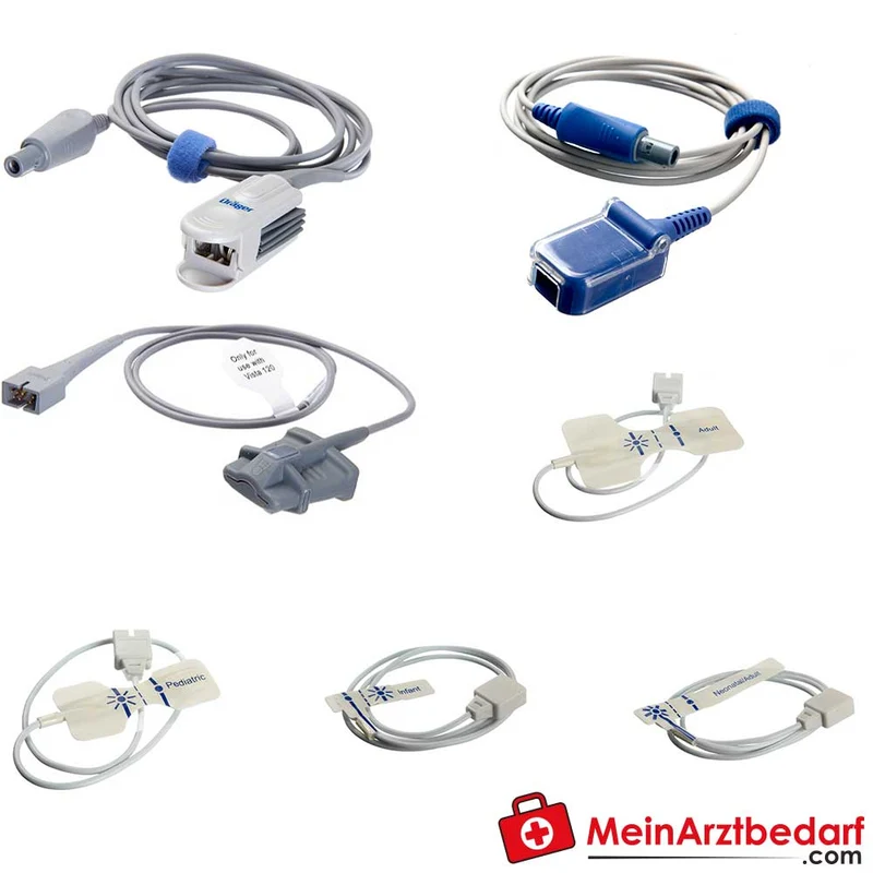 Dräger SpO2-Sensor für Vista 120 SC, Finger / Silicone-Soft‑Tip / Standard, Erwachsene/Kinder/Kleinkinder/Neonaten, Einweg/Mehrweg