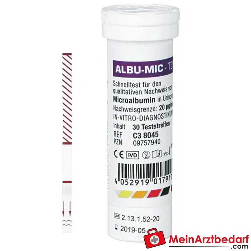 Cleartest ALBU-MIC Mikroalbumin-Teststreifen