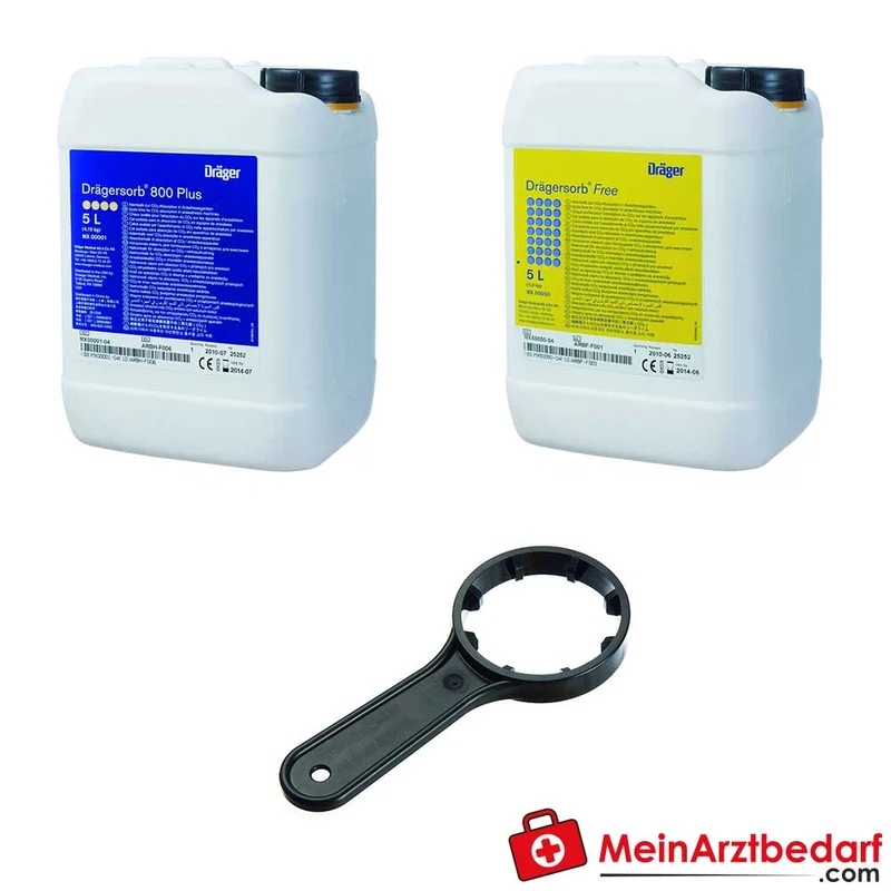 Dräger Drägersorb 800+ Atemkalk 5 l Kanister 2 Stück