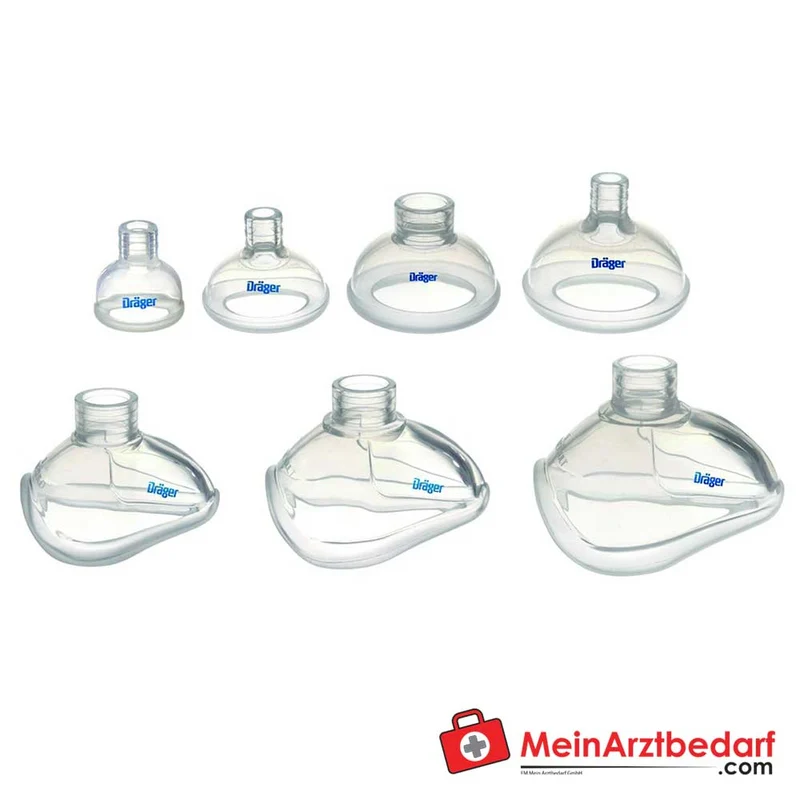 Dräger Silikon-Anästhesiemaske Mehrweg transparent ergonomischer Griff Größen 00–5