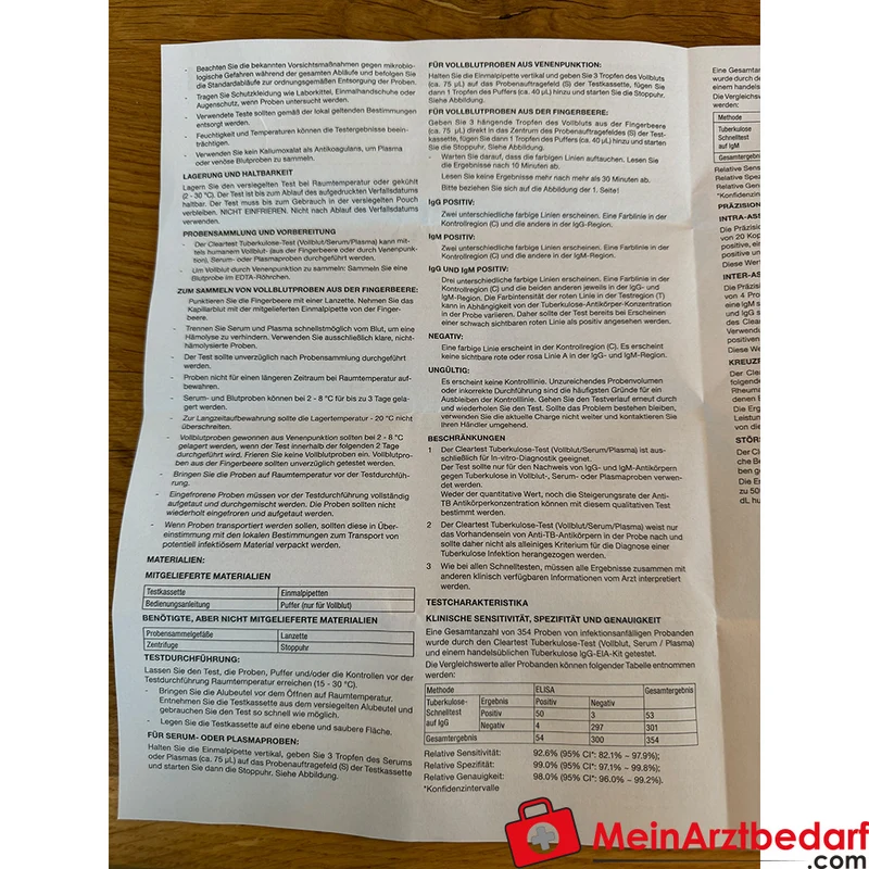 Cleartest Tuberkulose Schnelltest