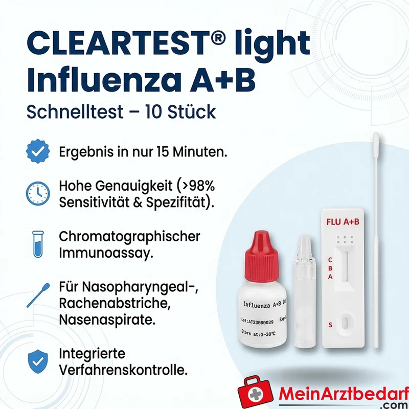 Cleartest light Influenza A+B Schnelltest 10 Stück