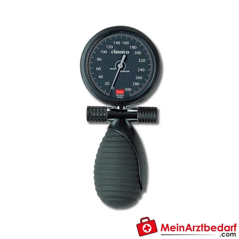 boso classico Blutdruckmessgerät 60 mm Skala verchromt Schraubanschluss shock protected