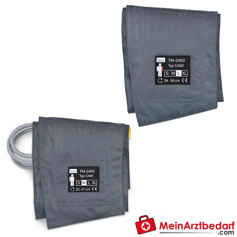 boso Erwachsenen-Manschetten für TM-2450 24h-Blutdruckmessgerät, verschiedene Größen, latexfrei, abwaschbar