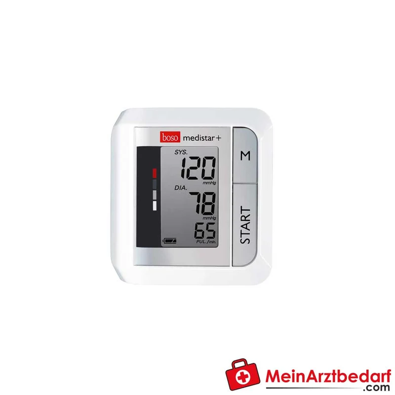 boso medistar+ Handgelenk-Blutdruckmessgerät 13,5–21,5 cm, 90 Messungen, Mittelwert & Arrhythmie-Erkennung