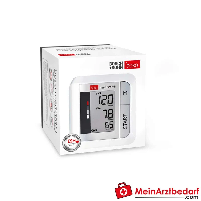 boso medistar+ Handgelenk-Blutdruckmessgerät 13,5–21,5 cm, 90 Messungen, Mittelwert & Arrhythmie-Erkennung