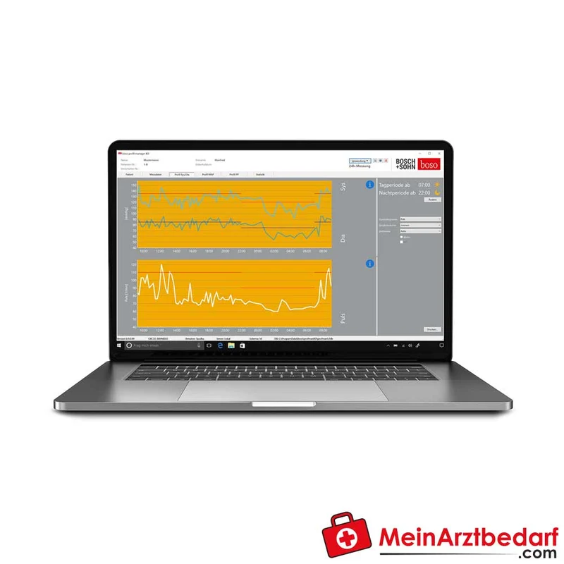 boso profil-manager XD Software für TM-2450 24‑Stunden-Blutdruckmessgerät GDT-kompatibel