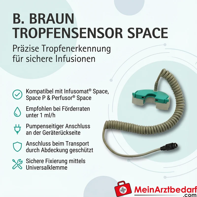 B. Braun Tropfensensor Space für Infusomat®/Perfusor® – empfohlen bei Förderrate unter 1 ml/h