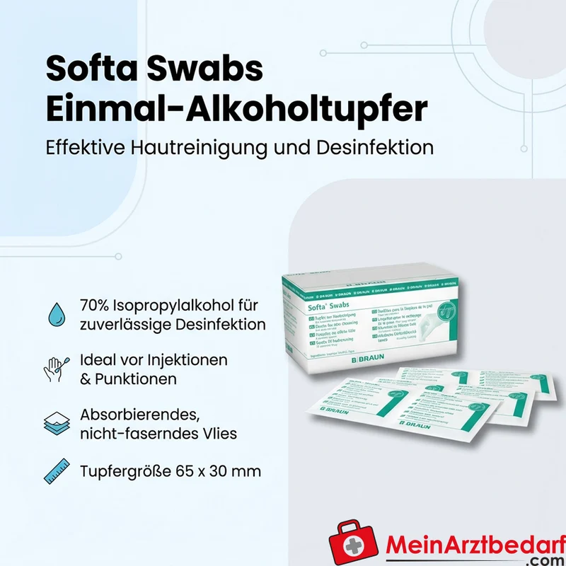 B. Braun Softa Swabs Alkoholtupfer, 100 Stk.