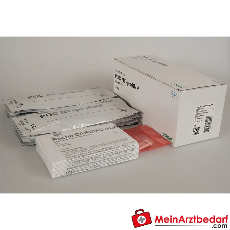 Roche CARDIAC quantitative Teststreifen für cobas h 232, kardiale Parameter (Troponin T, NT‑proBNP, CK‑MB, D‑Dimer, Myoglobin)