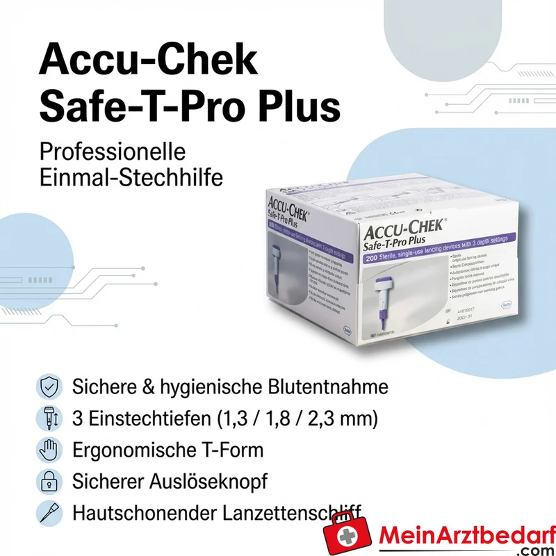 Accu-Chek Safe-T-Pro Plus Einmal-Stechhilfe, 200 Stück