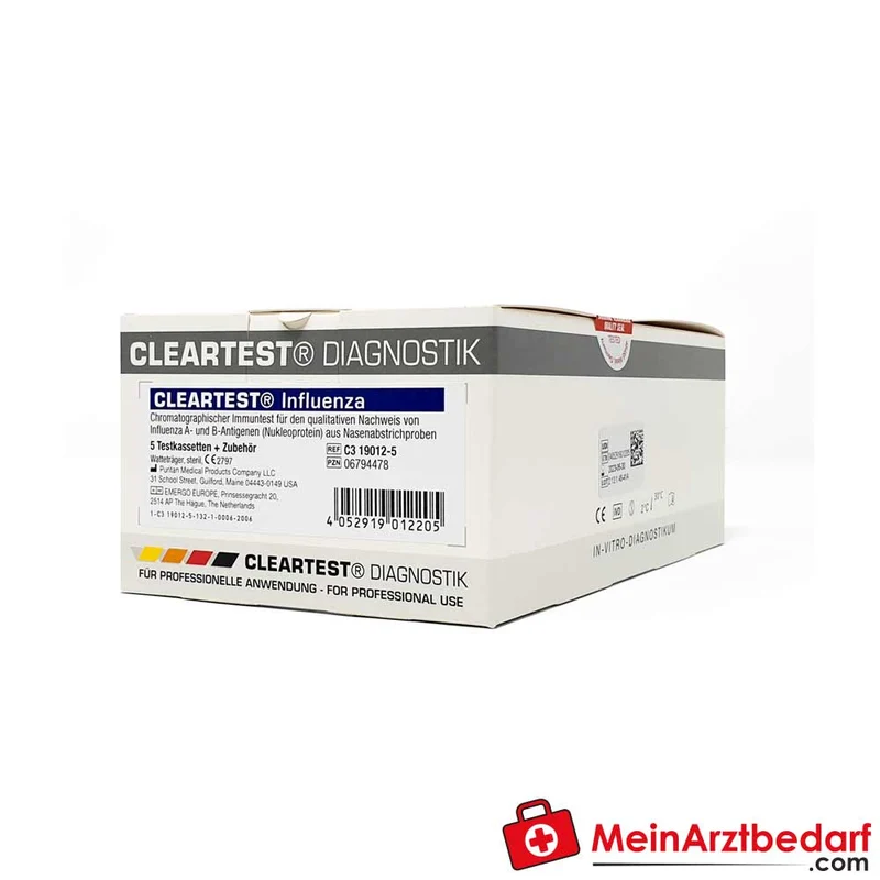 Cleartest Influenza A+B Schnelltest, 5 Tests