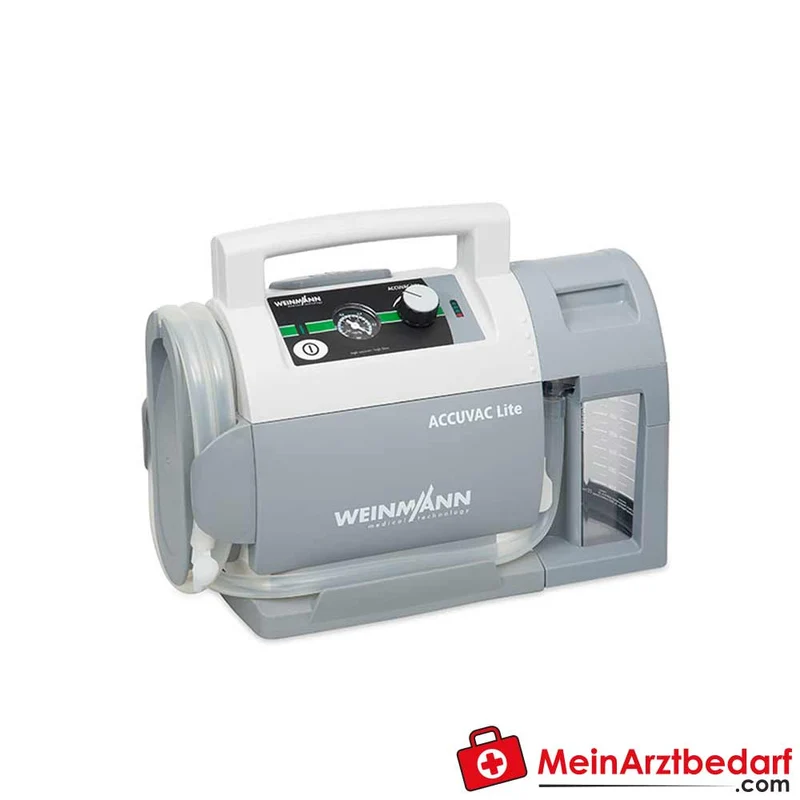 Weinmann Accuvac Lite Absaugpumpe bis -0,8 bar, 26 l/min, autoklavierbarer Mehrwegbehälter, für Erwachsene, Kinder, Säuglinge